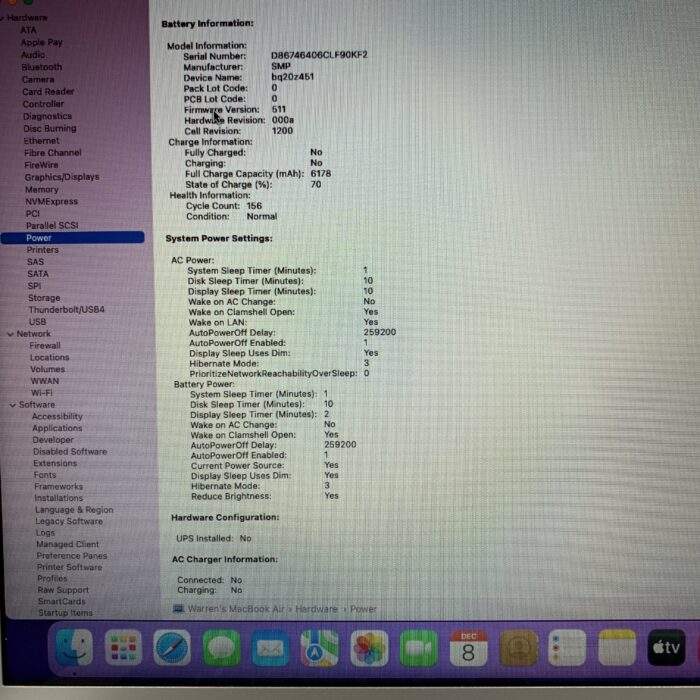 Macbook Air 13" 2017 128GB Silver - Image 7
