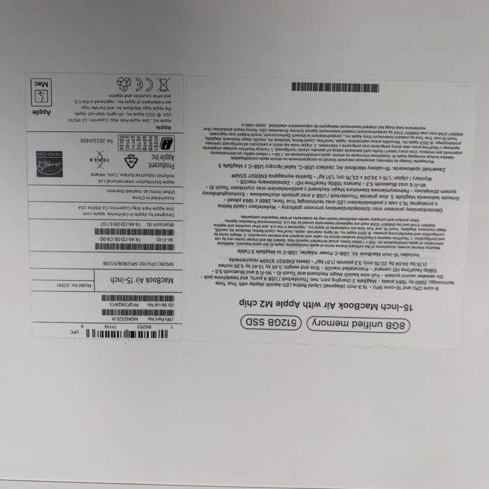 Macbook Air 15" M2 512GB Space Grey(Brand New / Sealed) - Image 4