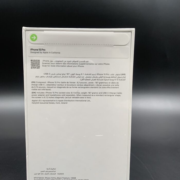 iPhone 15 Pro 128GB Black Titanium (Brand New / Sealed) - Image 3