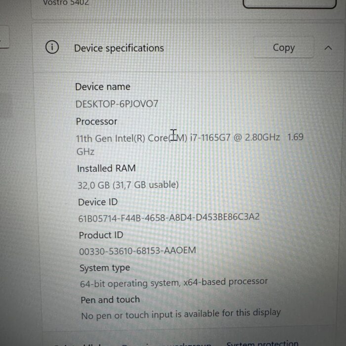 Dell Vostro | 11th Gen Intel Core i7 | 32GB Ram | 1TB SSD - Image 7