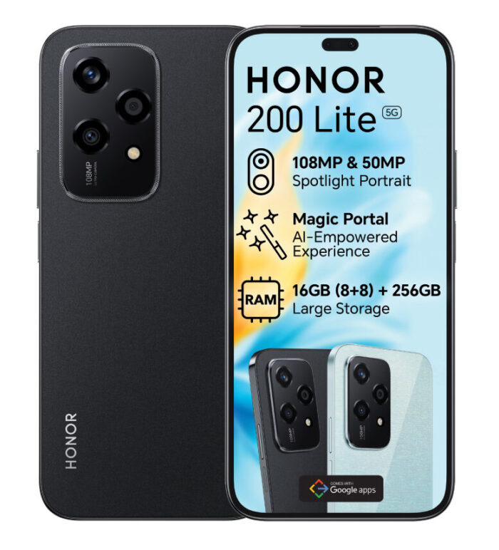 Honor 200 Lite 256GB Midnight Black (Brand New)