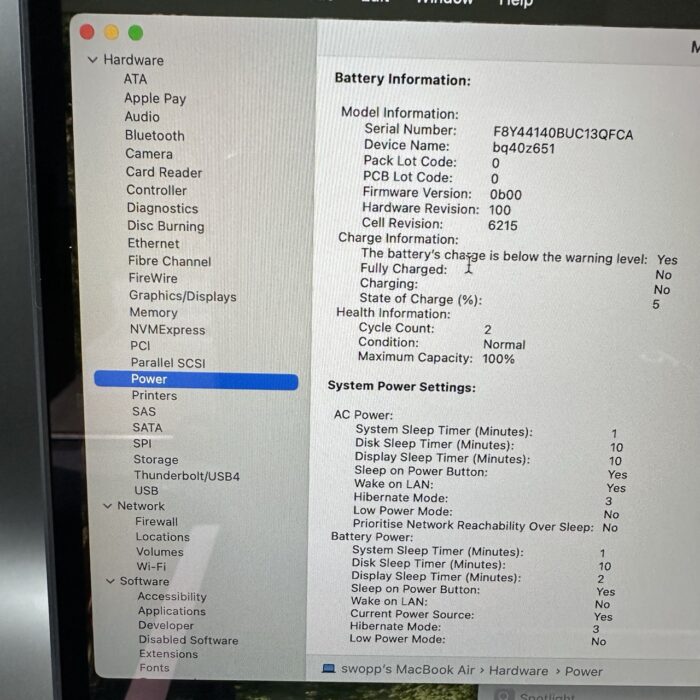 Macbook Air M2 13" 16GB Ram 256GB Midnight - Image 6