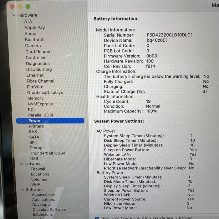 Macbook Air M3 13" 8GB Ram 256GB Space Gray - Image 6