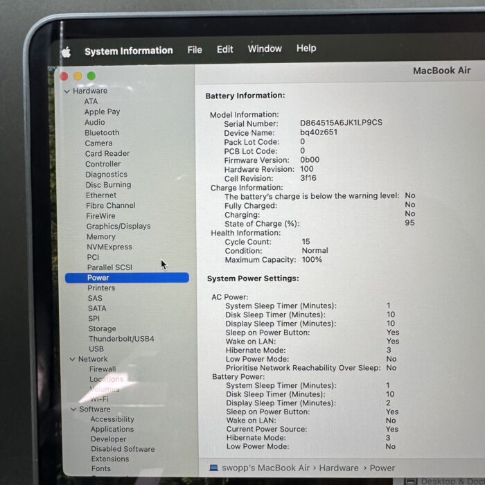 Macbook Air M3 15-inch 16GB 256GB Space Black - Image 5