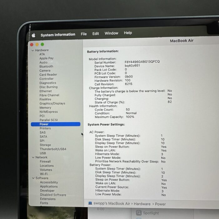 Macbook Air M3 13” 16GB Ram 256GB Space Black - Image 6