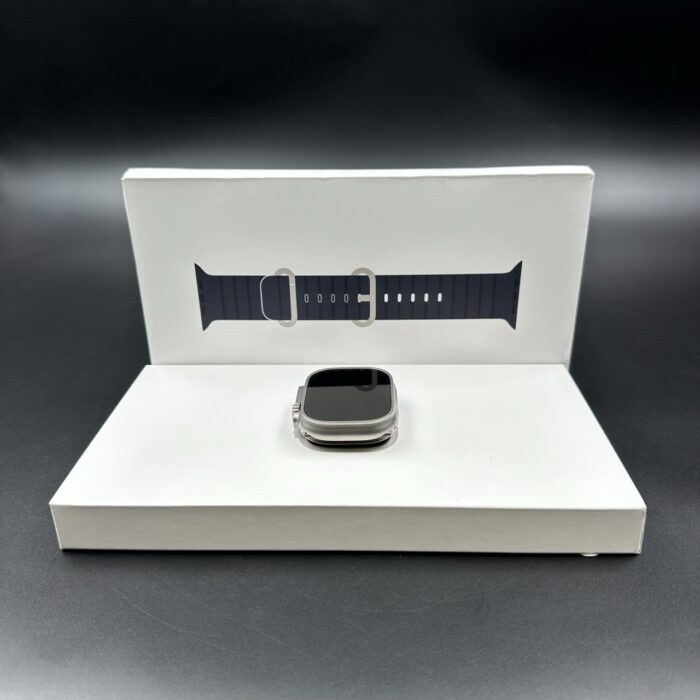 Apple Watch Ultra 2 49MM Natural Titanium Navy Ocean Band - Image 2