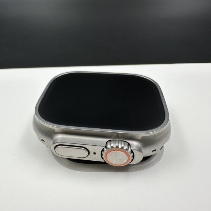 Apple Watch Ultra 2 49MM Natural Titanium Navy Ocean Band - Image 6