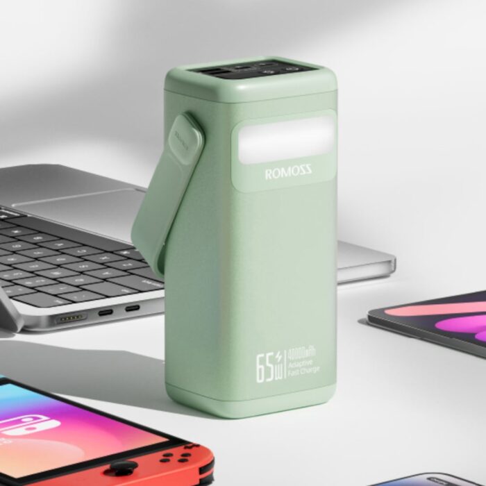 Romoss PMT40 EZCarry Pro 40000mAh 65W Fast Charge Power Bank – Green - Image 4