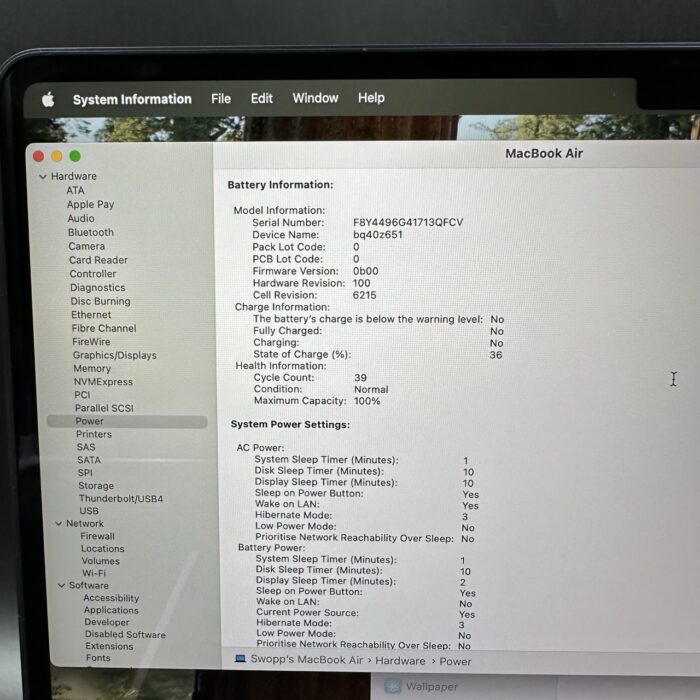 Macbook Air M3 13” 16GB Ram 256GB Space Black - Image 7