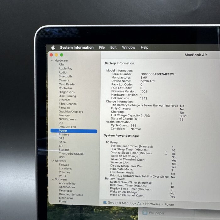 Macbook Air 13" 2020 1.1GHz | 256GB SSD | 8GB Ram | Core i3 Space Grey - Image 8