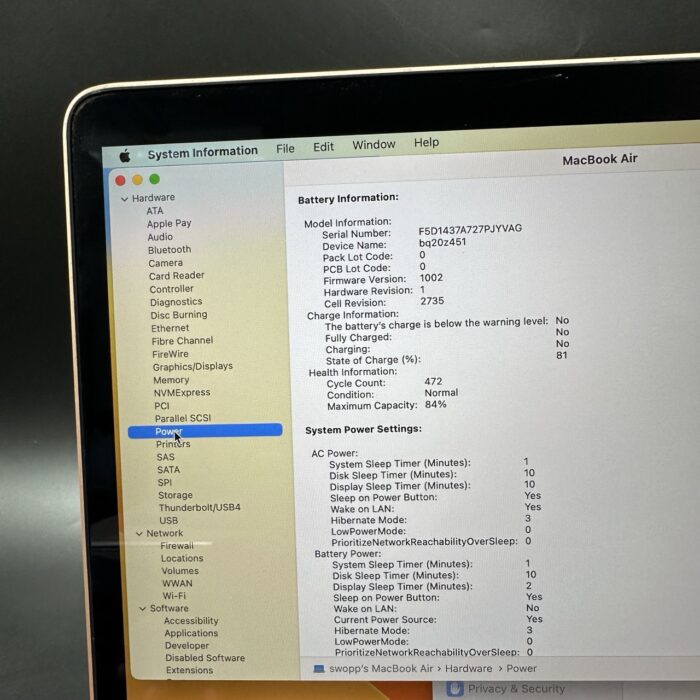 Macbook Air 13" M1 8GB 512GB Rose Gold - Image 8