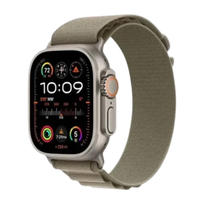 Apple Watch Ultra 2 49MM Natural Titanium Olive Alpine Loop