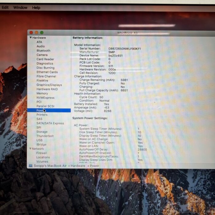 Macbook Air 13" 2017 1.8Ghz | 128GB SSD | 8GB Ram | Core i5 Silver - Image 9
