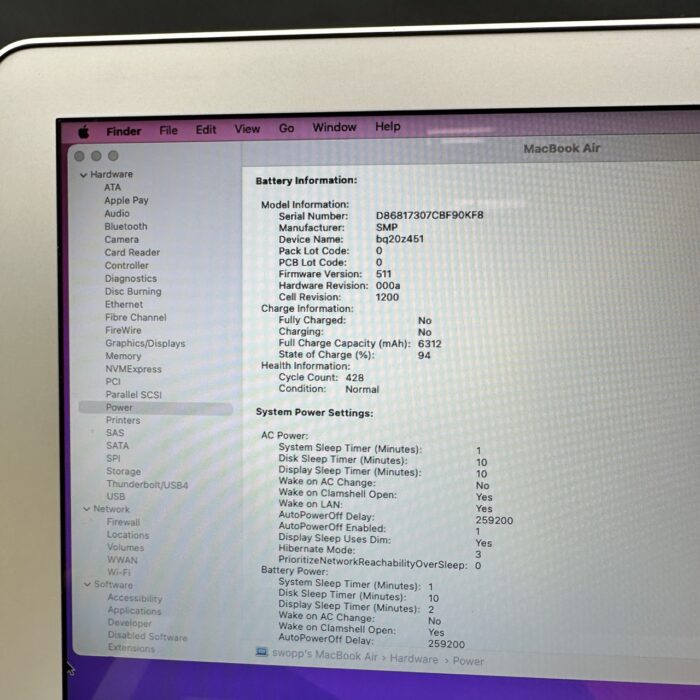 Macbook Air 13" 2017 1.8Ghz | 128GB SSD | 8GB Ram | Core i5 Silver - Image 6