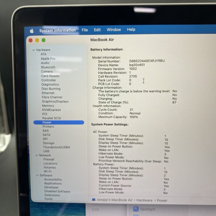 Macbook Air M1 13" 8GB 256GB Space Grey - Image 6