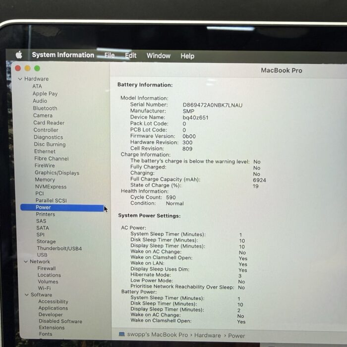 Macbook Pro 16" 2019 | 2,6GHz i7 | 16GB | 512GB Silver - Image 6