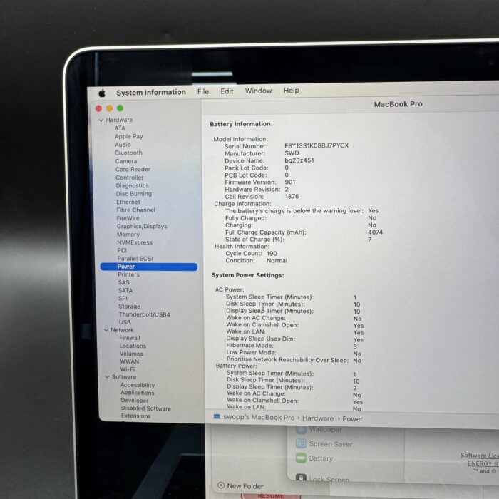 Macbook Pro 13" | 2 GHz intel i5 | 512GB | 2020 Touch Bar | Silver - Image 6