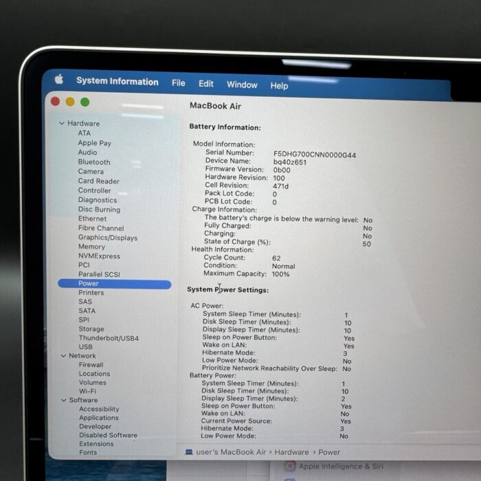 Macbook Air M4 13" | 16GB | 256GB SSD | Silver - Image 6